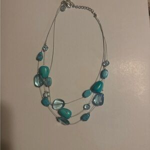 Elegant Blue Beaded Necklace